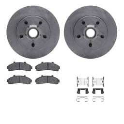 Plain Surface Brake Disc And Pad Kit Compatible With Mazda B4000 Se 6 Cyl 4.0L 1998-2000 By