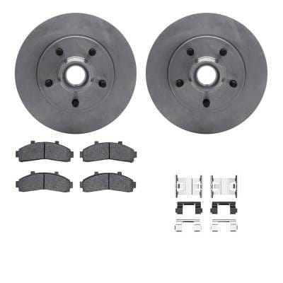 Plain Surface Brake Disc And Pad Kit Compatible With Mazda B4000 Se 6 Cyl 4.0L 1998-2000 By