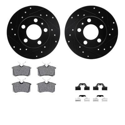 New Rear Brake Disc And Pad Kit Compatible With Volkswagen Golf Gti Glx 6 Cyl 2.8L Golf Gls Tdi 4