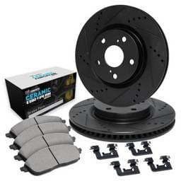 New Front Brake Disc And Pad Kit Compatible With Volkswagen Beetle Turbo S 4 Cyl 1.8L Golf Gti 20Th