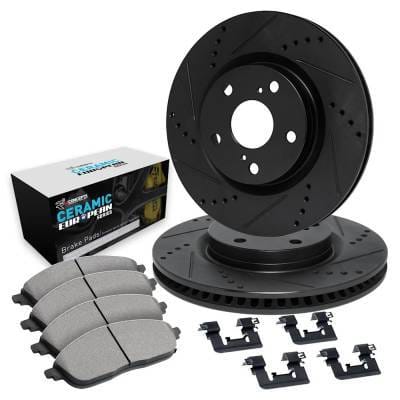 New Front Brake Disc And Pad Kit Compatible With Volkswagen Beetle Turbo S 4 Cyl 1.8L Golf Gti 20Th
