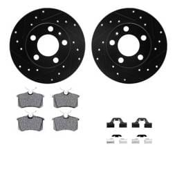New Rear Brake Disc And Pad Kit Compatible With Volkswagen Golf Gti 6 Cyl 2.8L Golf Gls Tdi 4 Cyl