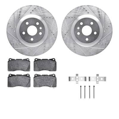Cross-Drilled Brake Disc And Pad Kit Compatible With Pontiac G8 Gxp 8 Cyl 6.2L 2009 R1wguh145013