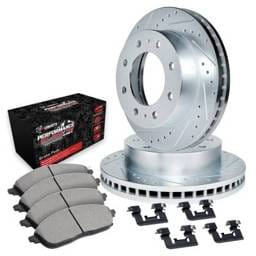 New Cross-Drilled Brake Disc And Pad Kit Compatible With Dodge Ram 2500 Base 8 Cyl 5.2L Ram 2500