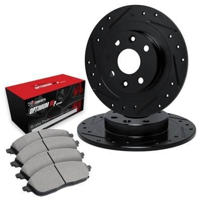 New Front Brake Disc And Pad Kit Compatible With Bertone Fiat Lancia X-1/9 Base 4 Cyl 1.5L X-1/9