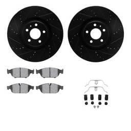 New Front Brake Disc And Pad Kit Compatible With Audi A6 Quattro Base 6 Cyl 3.0L A7 Quattro Tdi