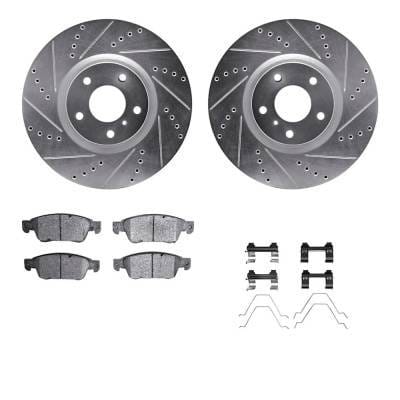 New Cross-Drilled Brake Disc And Pad Kit Compatible With Infiniti G37 Base 6 Cyl 3.7L Q60 Premium 6 thumbnail 3