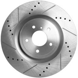 New Cross-Drilled And Slotted Brake Disc Compatible With Infiniti Nissan 370Z Sport 6 Cyl 3.7L Q60