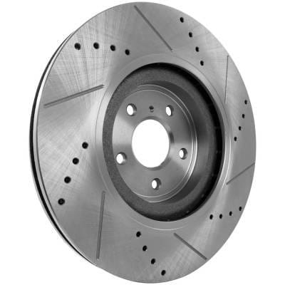 New Cross-Drilled And Slotted Brake Disc Compatible With Infiniti Nissan 370Z Sport Tech 6 Cyl 3.7L thumbnail 11