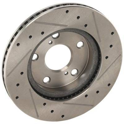 New Cross-Drilled And Slotted Brake Disc Compatible With Lexus Scion Toyota Rav4 Platinum 4 Cyl 2.5L thumbnail 9