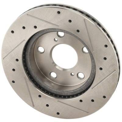 New Cross-Drilled And Slotted Brake Disc Compatible With Lexus Scion Toyota Rav4 Platinum 4 Cyl 2.5L thumbnail 11