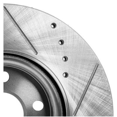 New Cross-Drilled And Slotted Brake Disc Compatible With Ford Volvo C-Max Energi Titanium 4 Cyl 2.0L thumbnail 13