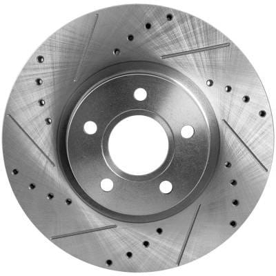 New Cross-Drilled And Slotted Brake Disc Compatible With Ford Volvo C70 T5 5 Cyl 2.5L Escape Se 4