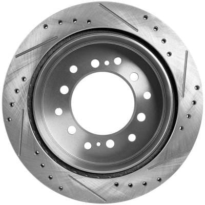 New Cross-Drilled And Slotted Brake Disc Compatible With Lexus Toyota Fj Cruiser Base 6 Cyl 4.0L thumbnail 7