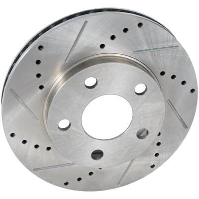 New Cross-Drilled And Slotted Brake Disc Compatible With Chevrolet Oldsmobile Pontiac Grand Am Se 4