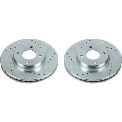 New Cross-Drilled And Slotted Brake Disc Compatible With Nissan Kicks Sr 4 Cyl 1.6L Versa S 4 Cyl