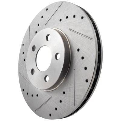 New Cross-Drilled And Slotted Brake Disc Compatible With Chrysler Pt Cruiser Gt 4 Cyl 2.4L Pt thumbnail 5