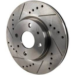 New Cross-Drilled And Slotted Brake Disc Compatible With Ford Focus S 4 Cyl 2.0L Focus Ses 4 Cyl