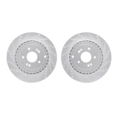 New Cross-Drilled Brake Disc Compatible With Kia Stinger Gt1 6 Cyl 3.3L Stinger Tribute Edition 6