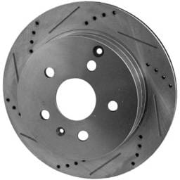New Cross-Drilled Brake Disc Compatible With Chevrolet Gmc Equinox Lt 6 Cyl 3.0L Terrain Slt 4 Cyl