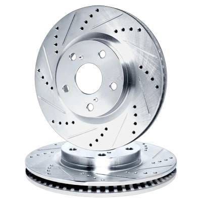 New Cross-Drilled Brake Disc Compatible With Kia Stinger Gt Limited 6 Cyl 3.3L Stinger Tribute thumbnail 5