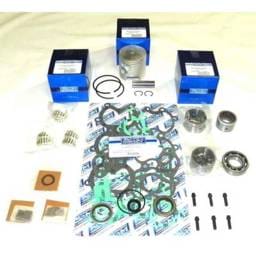 New .010 Over 2.965'' Powerhead Rebuild Kit Compatible With Mercury 3 Cyl 2.955 Bore Looper 50-60Hp