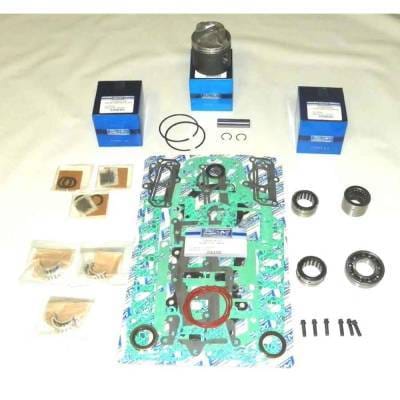 New .010 Over 3.385" Powerhead Rebuild Kit Compatible With Chrysler / Force 3 Cyl 3.375 Bore Top