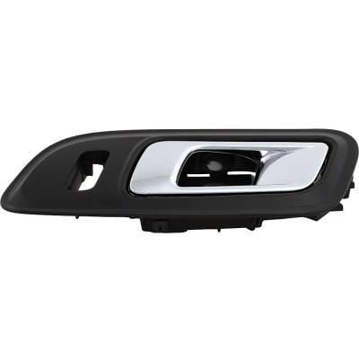 Front Driver Side Interior Door Handle Compatible With 2013-2019 Ford Taurus Chrome Lever With Black thumbnail 11
