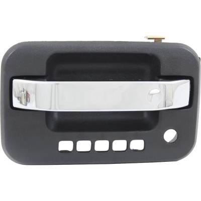 Front Driver Side Exterior Door Handle Compatible With 2009-2022 Ford F-150 Chrome Lever Textured