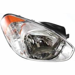 Headlight Compatible With 2006 Hyundai Accent 1.6L I4 G4ed Right Passenger Side Halogen H100187