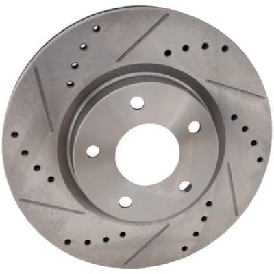 New Cross-Drilled Brake Disc Compatible With Nissan Altima Sv 4 Cyl 2.5L Altima S 4 Cyl 2.5L Altima thumbnail 5