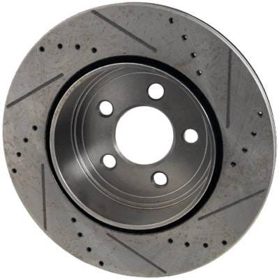 New Cross-Drilled Brake Disc Compatible With Chrysler Dodge 300 Touring 6 Cyl 2.7L Challenger Sxt thumbnail 3