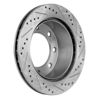 New Cross-Drilled Brake Disc Compatible With Ford F-250 Super Duty Lariat 8 Cyl 7.3L F-350 Super thumbnail 9