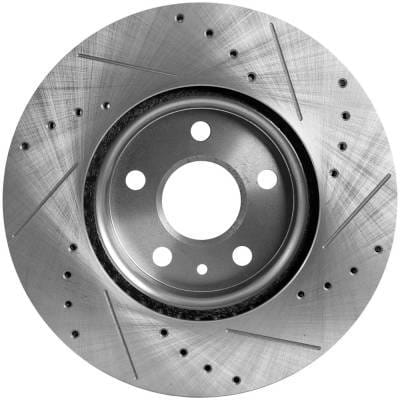 New Cross-Drilled Brake Disc Compatible With Buick Chevrolet Gmc Impala Ls 6 Cyl 3.6L Lacrosse thumbnail 7