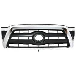 New Chrome Shell Grille Assembly Compatible With Toyota Tacoma Base 4 Cyl 2.7L Tacoma X-Runner 6 Cyl