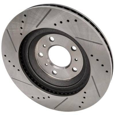 New Cross-Drilled Brake Disc Compatible With Buick Cadillac Chevrolet Impala Limited Police 6 Cyl thumbnail 3