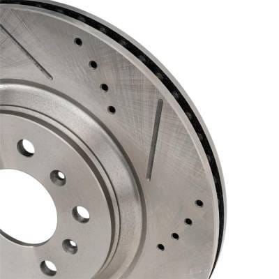New Cross-Drilled Brake Disc Compatible With Buick Cadillac Chevrolet Impala Limited Police 6 Cyl thumbnail 7