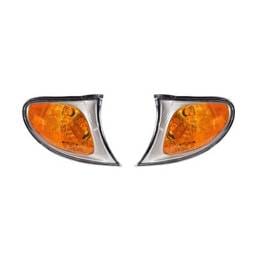 New Pair Of White Turn Signal Light Compatible With Bmw 330Xi 2002-05 Bm2521110 63136915384