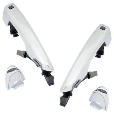 Front Driver And Passenger Side Exterior Door Handle Compatible With 2015-2019 Hyundai Sonata Chrome thumbnail 5