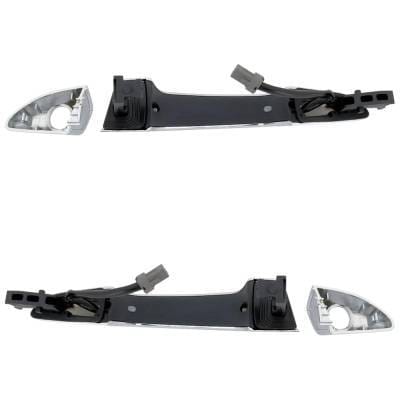 Front Driver And Passenger Side Exterior Door Handle Compatible With 2015-2019 Hyundai Sonata Chrome thumbnail 7