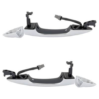 Front Driver And Passenger Side Exterior Door Handle Compatible With 2015-2019 Hyundai Sonata Chrome thumbnail 9
