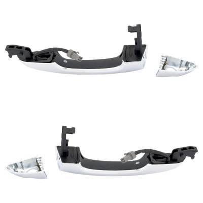 Front Driver And Passenger Side Exterior Door Handle Compatible With 2015-2019 Hyundai Sonata Chrome thumbnail 11