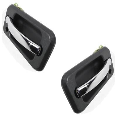 Front Driver And Passenger Side Exterior Door Handle Compatible With 2003-2009 Hummer H2 Chrome thumbnail 3