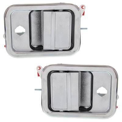 Front Driver And Passenger Side Exterior Door Handle Compatible With 1991-2009 Freightliner Fl112