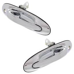 Front Driver And Passenger Side Exterior Door Handle Compatible With 1998-2002 Lincoln Town Car