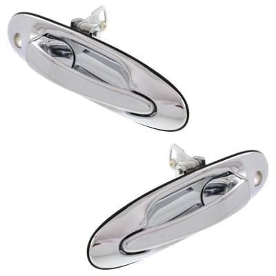Front Driver And Passenger Side Exterior Door Handle Compatible With 1998-2002 Lincoln Town Car