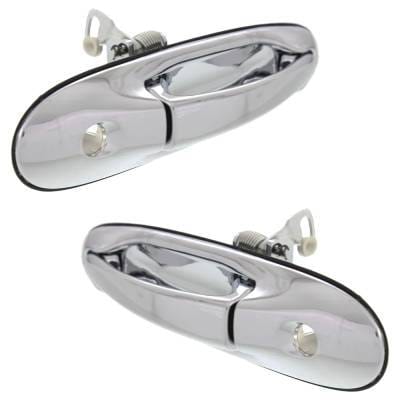 Front Driver And Passenger Side Exterior Door Handle Compatible With 1998-2002 Lincoln Town Car thumbnail 3