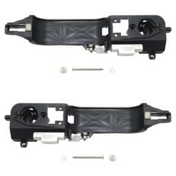 Front Driver And Passenger Side Exterior Door Handle Compatible With 2008-2011 Ford Focus Black