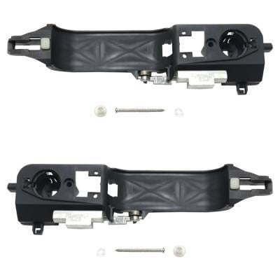 Front Driver And Passenger Side Exterior Door Handle Compatible With 2008-2011 Ford Focus Black