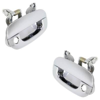 Front Driver And Passenger Side Exterior Door Handle Compatible With 1994-2002 Dodge Ram Chrome With thumbnail 5